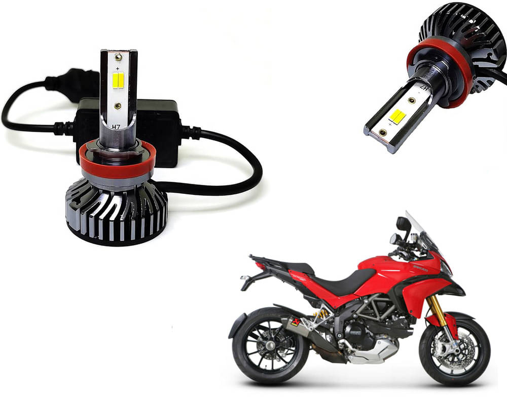     			Selifaur - 4 LED High Brightness Automotive 60W+35W Longer Life With Cooling Fan M3A BB1448 Auto Lighting System H7 H11 Led Headlight Light For - Ducati Multistrada
