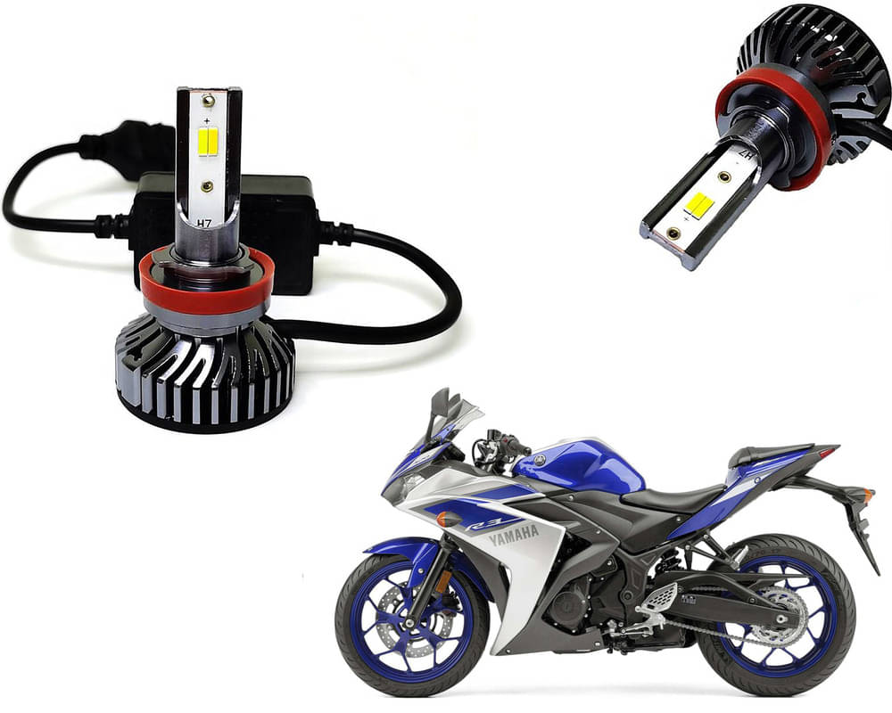 Selifaur - 4 LED High Brightness Automotive 60W+35W Longer Life With Cooling Fan M3A BB1448 Auto Lighting System H7 H11 Led Headlight Light For - Yamaha YZF R3 Selifaur - 4 LED High Brightness Automotive 60W+35W Longer Life With Cooling Fan M3A BB1448 Auto Lighting System H7 H11 Led Headlight Light For - Yamaha YZF R3