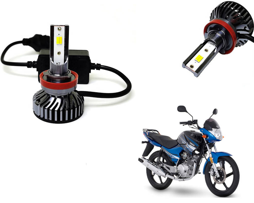     			Selifaur - 4 LED High Brightness Automotive 60W+35W Longer Life With Cooling Fan M3A BB1448 Auto Lighting System H7 H11 Led Headlight Light For - Yamaha YBR 125
