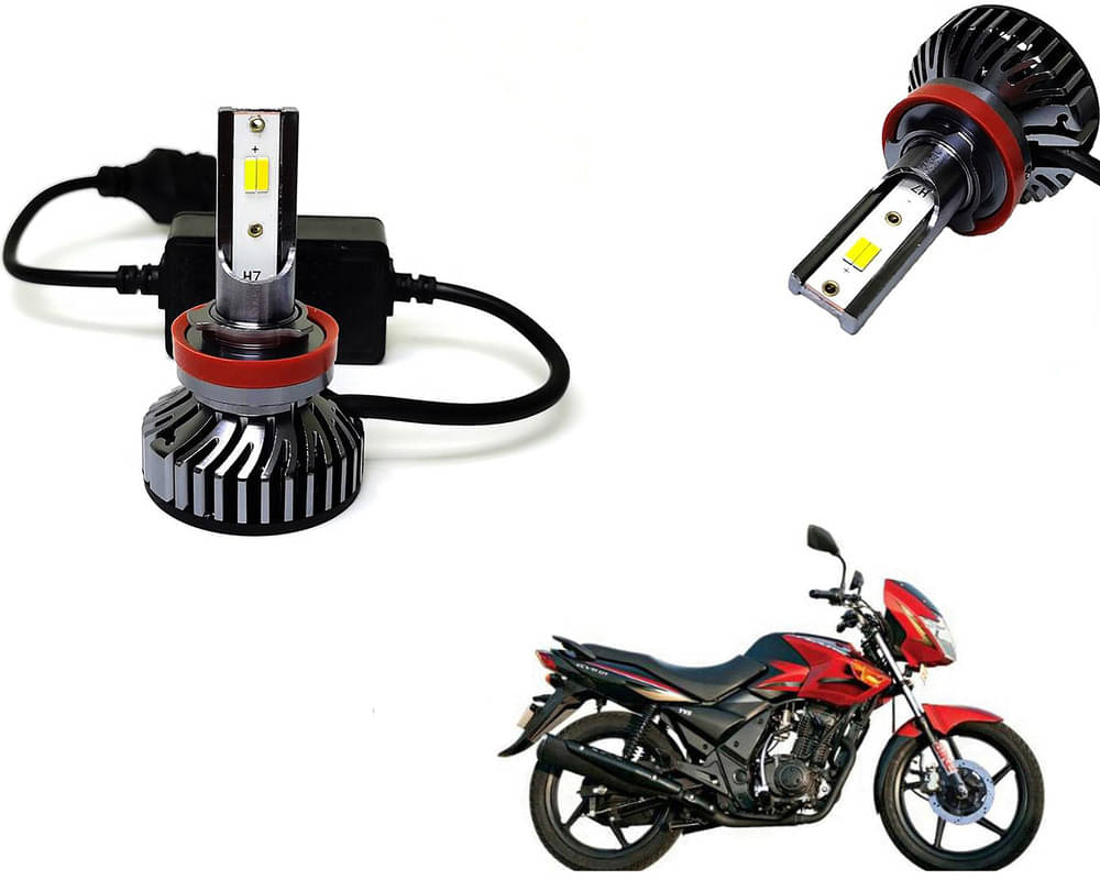 Selifaur - 4 LED High Brightness Automotive 60W+35W Longer Life With Cooling Fan M3A BB1448 Auto Lighting System H7 H11 Led Headlight Light For - TVS Flame DS 125 Selifaur - 4 LED High Brightness Automotive 60W+35W Longer Life With Cooling Fan M3A BB1448 Auto Lighting System H7 H11 Led Headlight Light For - TVS Flame DS 125