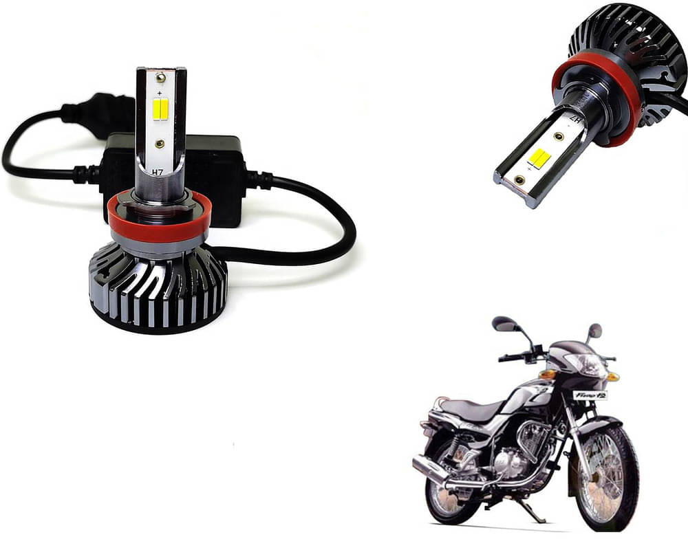     			Selifaur - 4 LED High Brightness Automotive 60W+35W Longer Life With Cooling Fan M3A BB1448 Auto Lighting System H7 H11 Led Headlight Light For - TVS Fiero F2