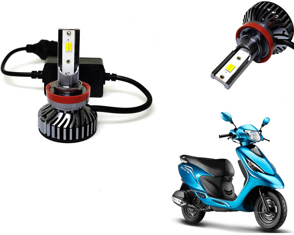     			Selifaur - 4 LED High Brightness Automotive 60W+35W Longer Life With Cooling Fan M3A BB1448 Auto Lighting System H7 H11 Led Headlight Light For - TVS Streak