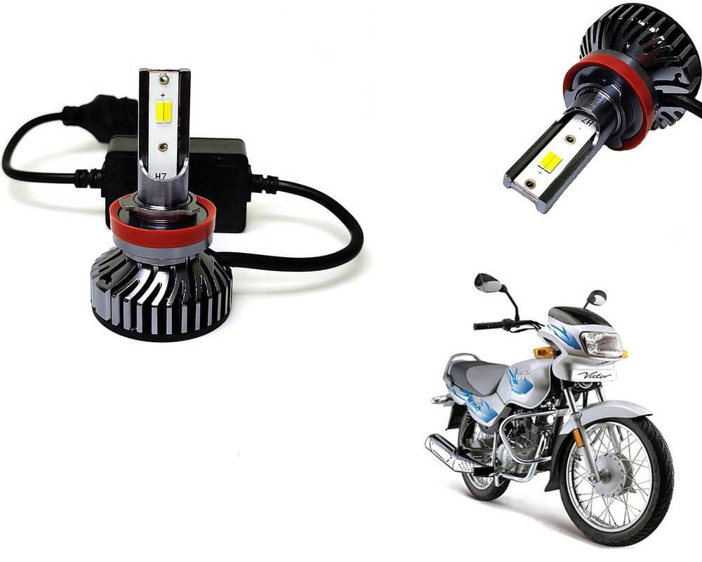 Selifaur - 4 LED High Brightness Automotive 60W+35W Longer Life With Cooling Fan M3A BB1448 Auto Lighting System H7 H11 Led Headlight Light For - TVS Victor Selifaur - 4 LED High Brightness Automotive 60W+35W Longer Life With Cooling Fan M3A BB1448 Auto Lighting System H7 H11 Led Headlight Light For - TVS Victor