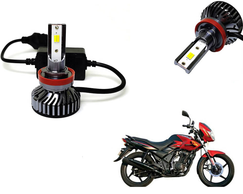 Selifaur - 4 LED High Brightness Automotive 60W+35W Longer Life With Cooling Fan M3A BB1448 Auto Lighting System H7 H11 Led Headlight Light For - TVS Flame Selifaur - 4 LED High Brightness Automotive 60W+35W Longer Life With Cooling Fan M3A BB1448 Auto Lighting System H7 H11 Led Headlight Light For - TVS Flame