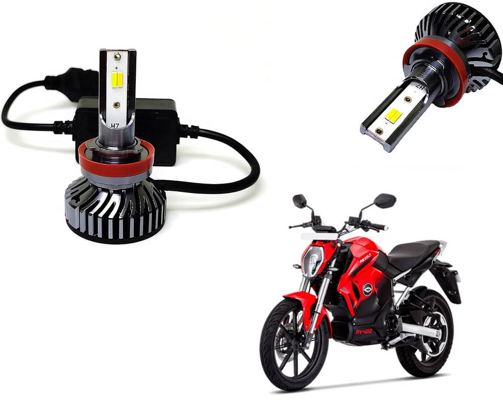 Selifaur - 4 LED High Brightness Automotive 60W+35W Longer Life With Cooling Fan M3A BB1448 Auto Lighting System H7 H11 Led Headlight Light For - Revolt RV400 Selifaur - 4 LED High Brightness Automotive 60W+35W Longer Life With Cooling Fan M3A BB1448 Auto Lighting System H7 H11 Led Headlight Light For - Revolt RV400