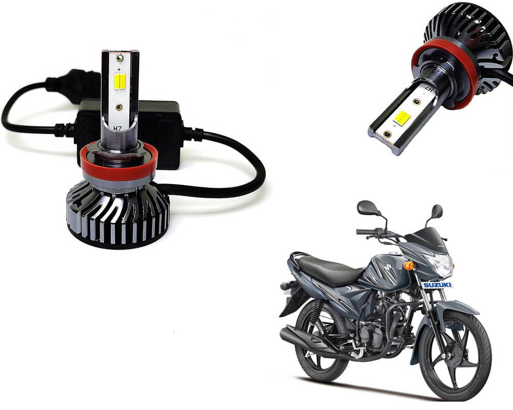     			Selifaur - 4 LED High Brightness Automotive 60W+35W Longer Life With Cooling Fan M3A BB1448 Auto Lighting System H7 H11 Led Headlight Light For - Suzuki Hayate