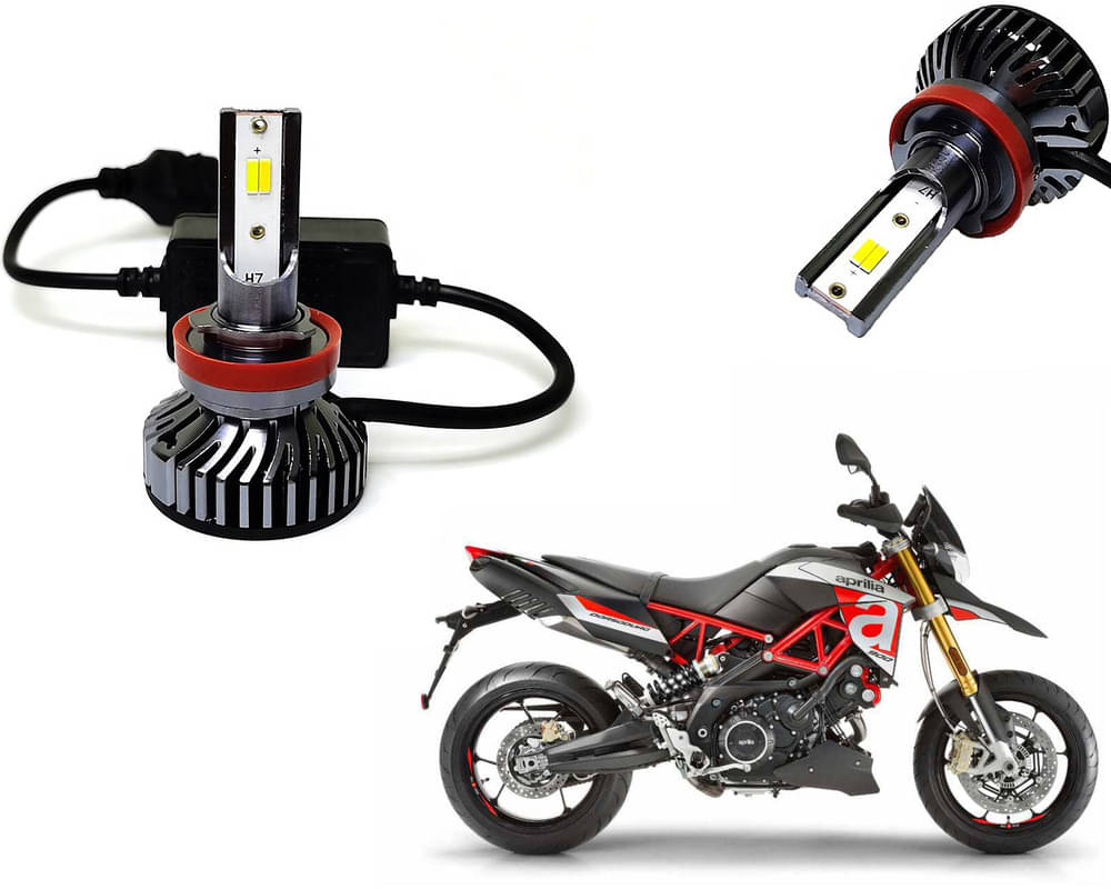     			Selifaur - 4 LED High Brightness Automotive 60W+35W Longer Life With Cooling Fan M3A BB1448 Auto Lighting System H7 H11 Led Headlight Light For - Aprilia Dorsoduro 900