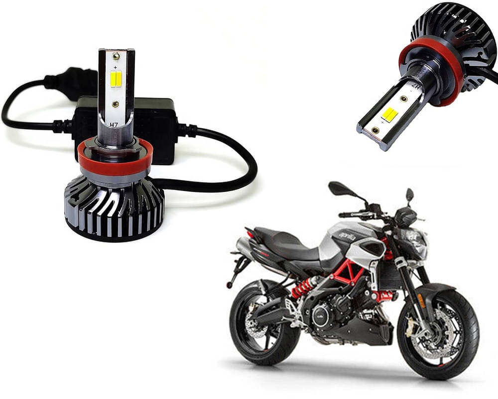     			Selifaur - 4 LED High Brightness Automotive 60W+35W Longer Life With Cooling Fan M3A BB1448 Auto Lighting System H7 H11 Led Headlight Light For - Aprilia Shiver 900