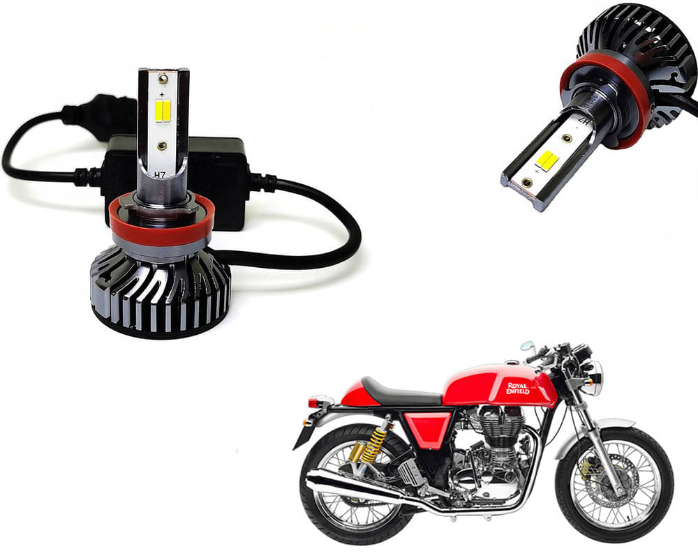     			Selifaur - 4 LED High Brightness Automotive 60W+35W Longer Life With Cooling Fan M3A BB1448 Auto Lighting System H7 H11 Led Headlight Light For - Continental GT