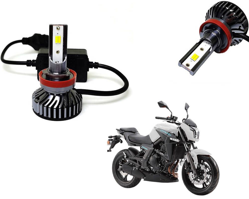     			Selifaur - 4 LED High Brightness Automotive 60W+35W Longer Life With Cooling Fan M3A BB1448 Auto Lighting System H7 H11 Led Headlight Light For - CFMoto 650NK