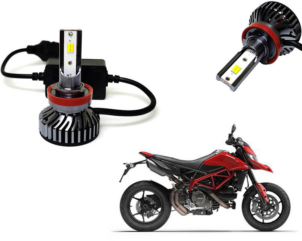     			Selifaur - 4 LED High Brightness Automotive 60W+35W Longer Life With Cooling Fan M3A BB1448 Auto Lighting System H7 H11 Led Headlight Light For - Ducati Hypermotard 950