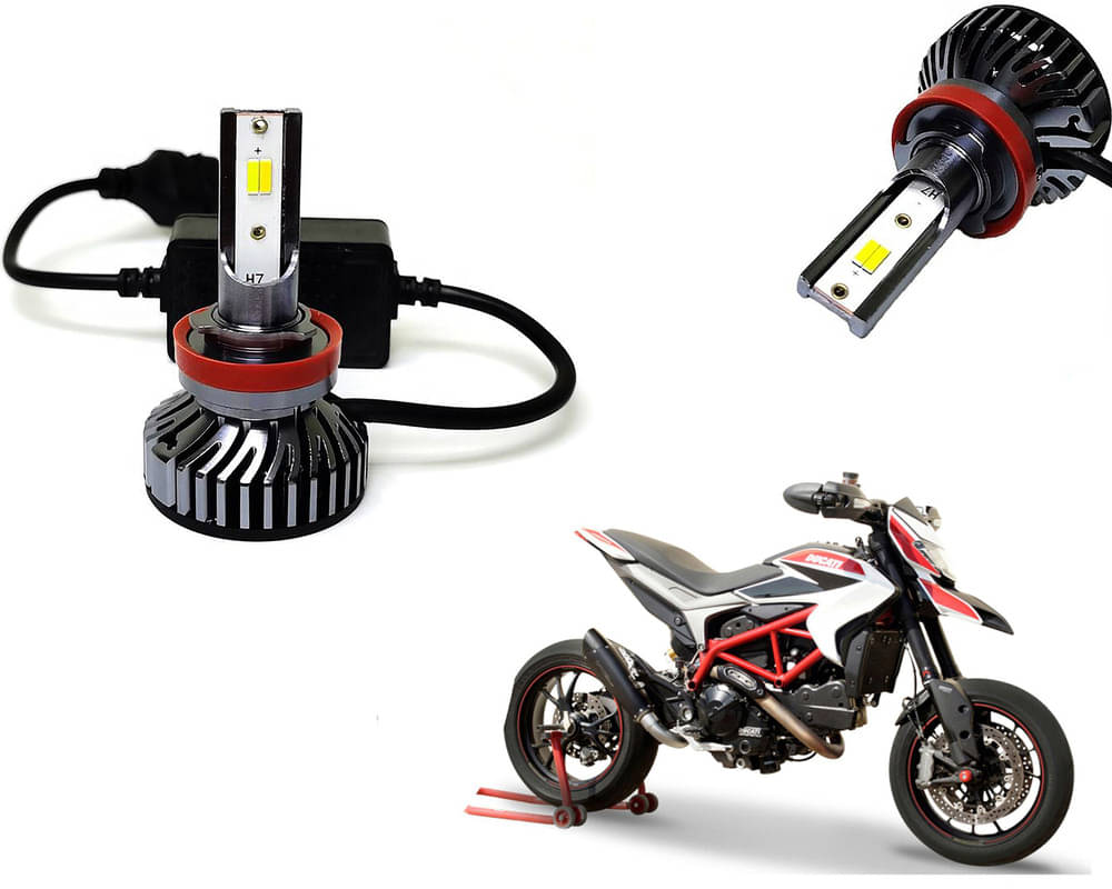     			Selifaur - 4 LED High Brightness Automotive 60W+35W Longer Life With Cooling Fan M3A BB1448 Auto Lighting System H7 H11 Led Headlight Light For - Ducati Hyperstrada