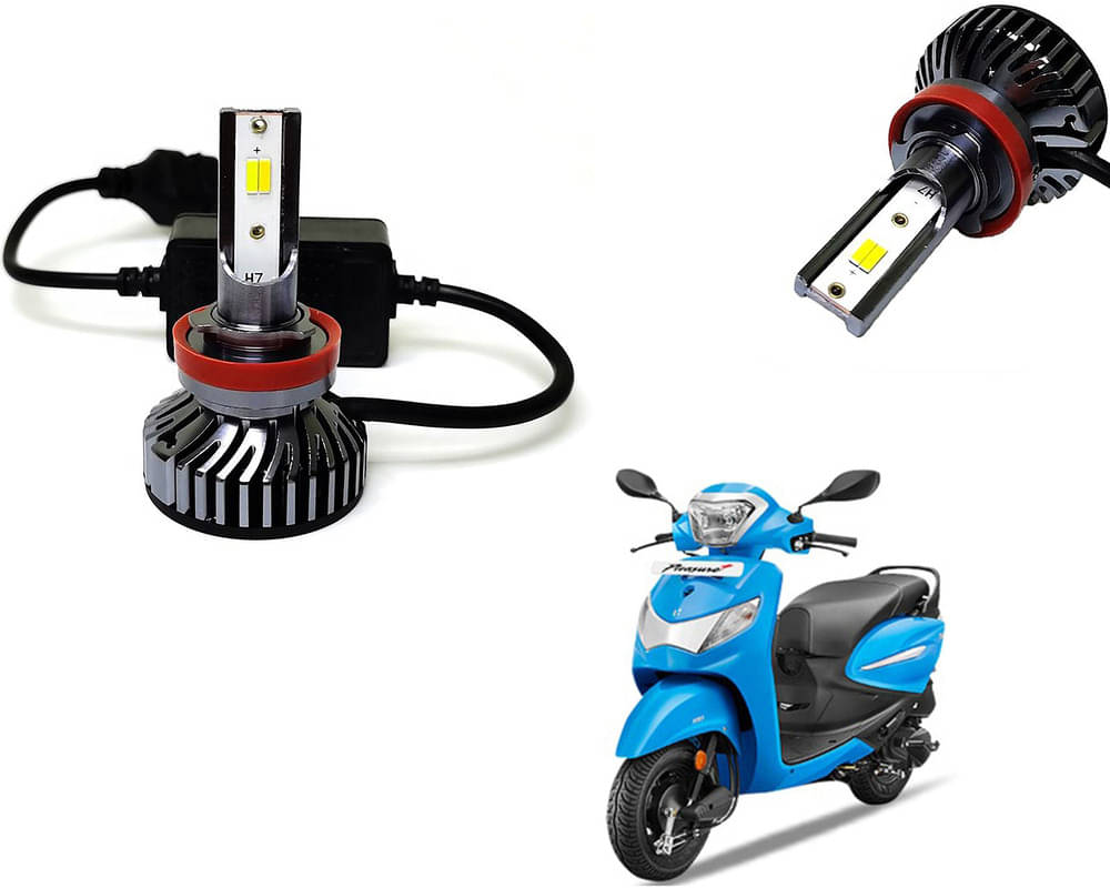     			Selifaur - 4 LED High Brightness Automotive 60W+35W Longer Life With Cooling Fan M3A BB1448 Auto Lighting System H7 H11 Led Headlight Light For - Hero Pleasure Plus 110