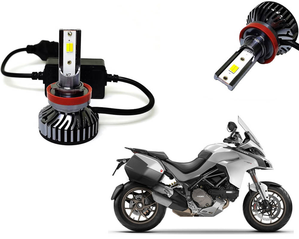     			Selifaur - 4 LED High Brightness Automotive 60W+35W Longer Life With Cooling Fan M3A BB1448 Auto Lighting System H7 H11 Led Headlight Light For - Ducati Multistrada 1260