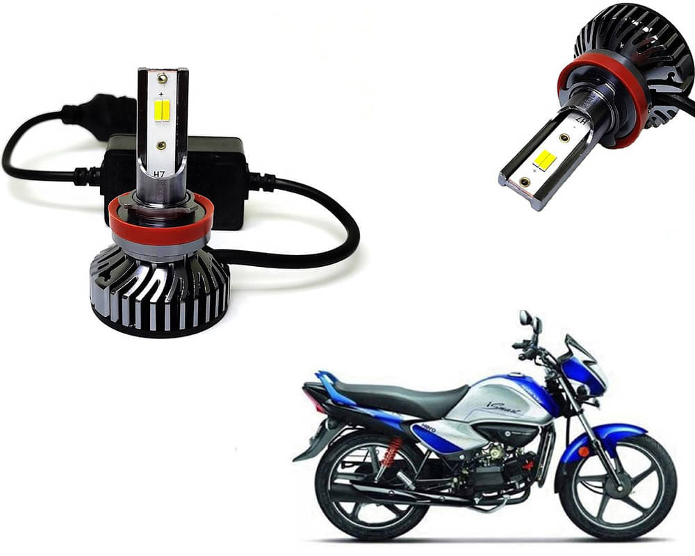     			Selifaur - 4 LED High Brightness Automotive 60W+35W Longer Life With Cooling Fan M3A BB1448 Auto Lighting System H7 H11 Led Headlight Light For - Splendor iSmart