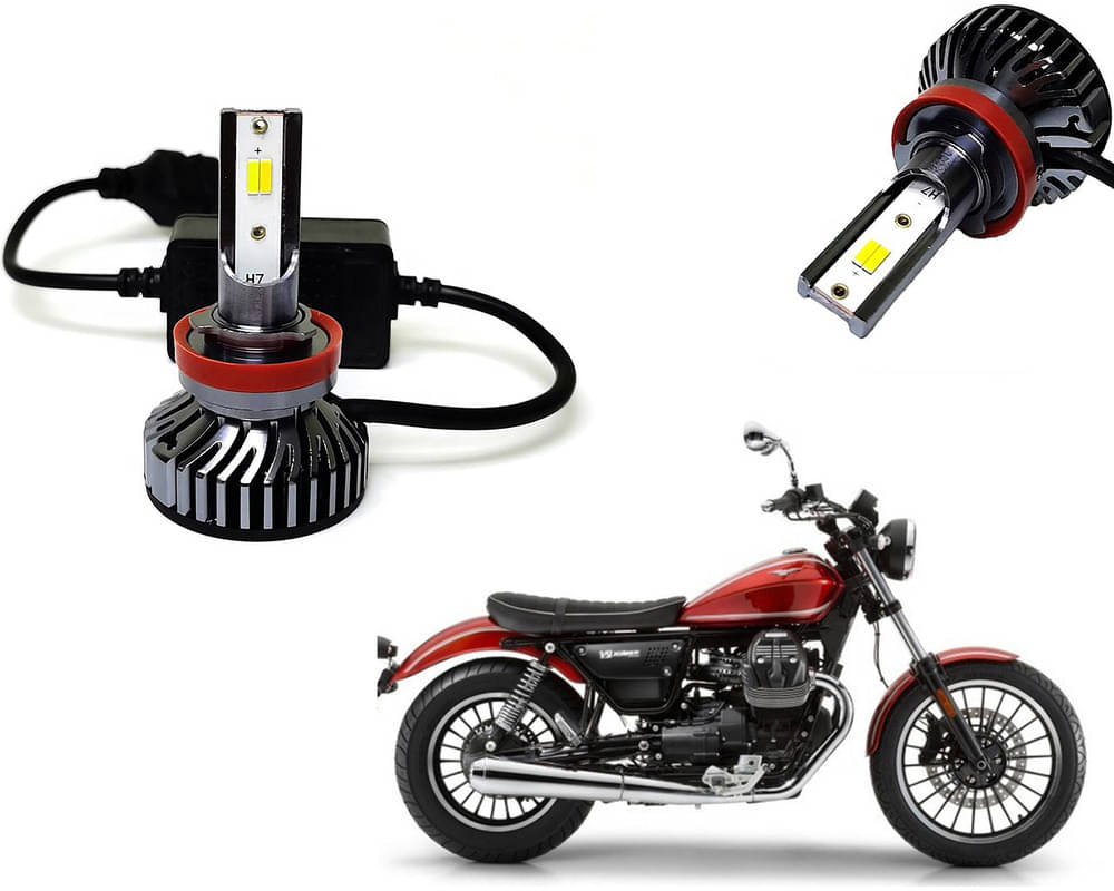     			Selifaur - 4 LED High Brightness Automotive 60W+35W Longer Life With Cooling Fan M3A BB1448 Auto Lighting System H7 H11 Led Headlight Light For - Moto Guzzi V9 Roamer