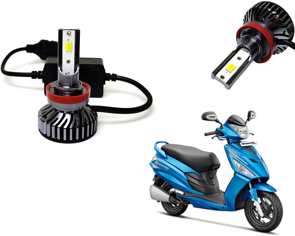 Selifaur - 4 LED High Brightness Automotive 60W+35W Longer Life With Cooling Fan M3A BB1448 Auto Lighting System H7 H11 Led Headlight Light For - Hero Maestro Edge 125 Selifaur - 4 LED High Brightness Automotive 60W+35W Longer Life With Cooling Fan M3A BB1448 Auto Lighting System H7 H11 Led Headlight Light For - Hero Maestro Edge 125