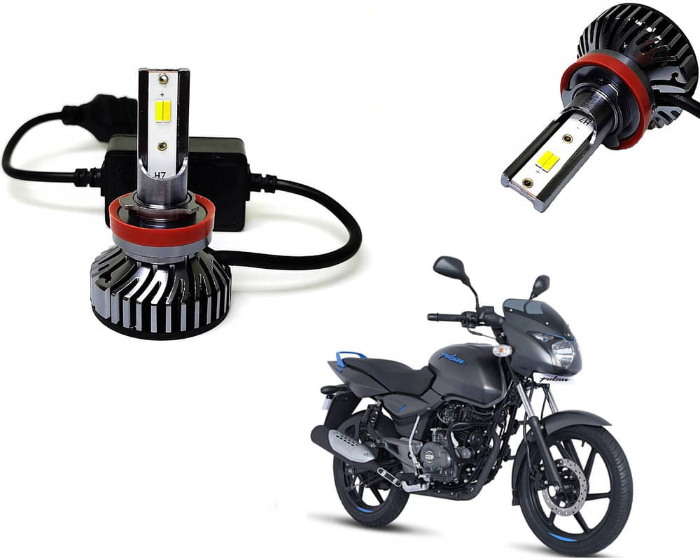 Selifaur - 4 LED High Brightness Automotive 60W+35W Longer Life With Cooling Fan M3A BB1448 Auto Lighting System H7 H11 Led Headlight Light For - Bajaj Pulsar 125 Selifaur - 4 LED High Brightness Automotive 60W+35W Longer Life With Cooling Fan M3A BB1448 Auto Lighting System H7 H11 Led Headlight Light For - Bajaj Pulsar 125