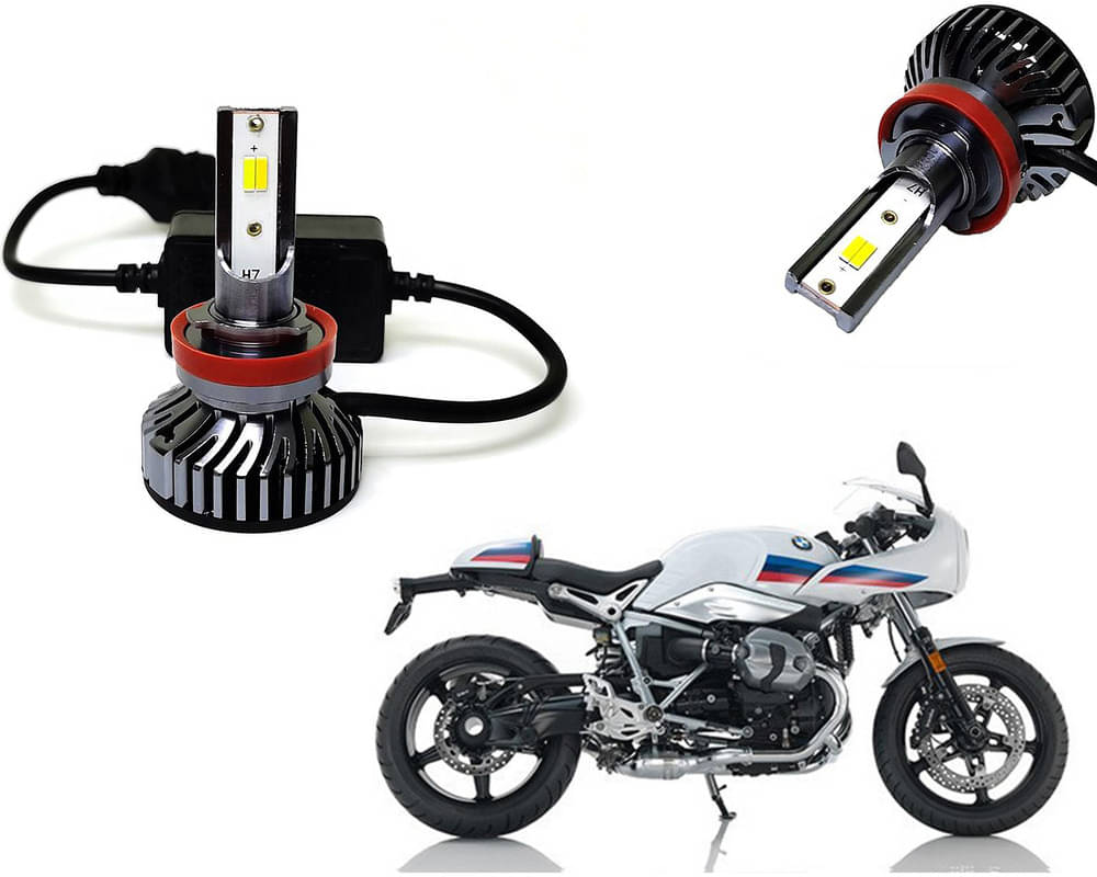     			Selifaur - 4 LED High Brightness Automotive 60W+35W Longer Life With Cooling Fan M3A BB1448 Auto Lighting System H7 H11 Led Headlight Light For - BMW R nineT Racer