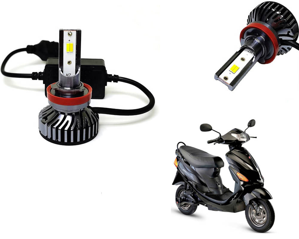     			Selifaur - 4 LED High Brightness Automotive 60W+35W Longer Life With Cooling Fan M3A BB1448 Auto Lighting System H7 H11 Led Headlight Light For - Wave Dx