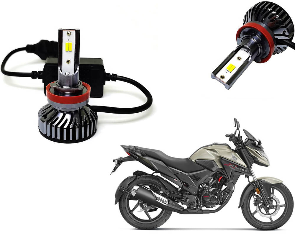    			Selifaur - 4 LED High Brightness Automotive 60W+35W Longer Life With Cooling Fan M3A BB1448 Auto Lighting System H7 H11 Led Headlight Light For - Honda X-Blade