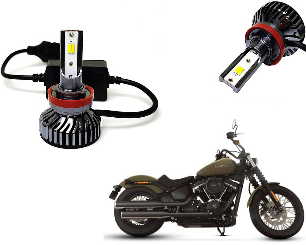     			Selifaur - 4 LED High Brightness Automotive 60W+35W Longer Life With Cooling Fan M3A BB1448 Auto Lighting System H7 H11 Led Headlight Light For - Harley-Davidson Street Bob
