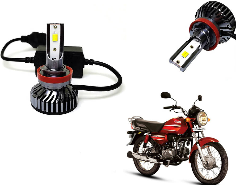     			Selifaur - 4 LED High Brightness Automotive 60W+35W Longer Life With Cooling Fan M3A BB1448 Auto Lighting System H7 H11 Led Headlight Light For - CD Dawn