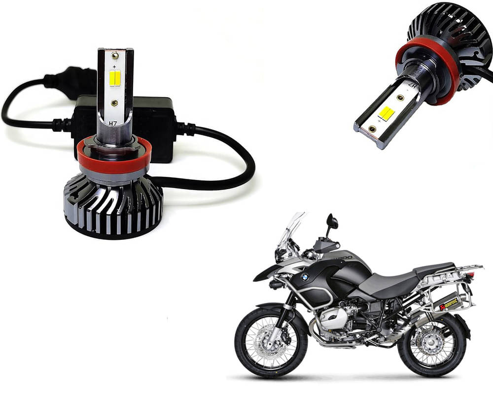     			Selifaur - 4 LED High Brightness Automotive 60W+35W Longer Life With Cooling Fan M3A BB1448 Auto Lighting System H7 H11 Led Headlight Light For - BMW R 1200 GS