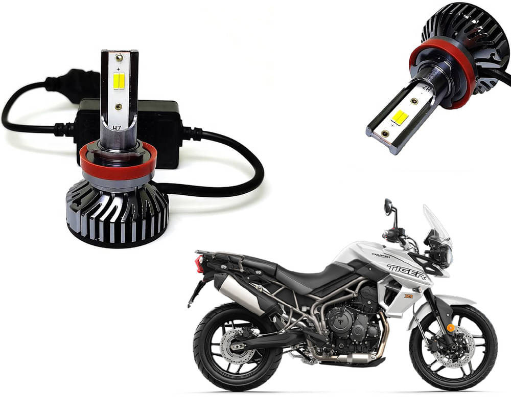     			Selifaur - 4 LED High Brightness Automotive 60W+35W Longer Life With Cooling Fan M3A BB1448 Auto Lighting System H7 H11 Led Headlight Light For - Triumph Tiger 800 XRx 2018