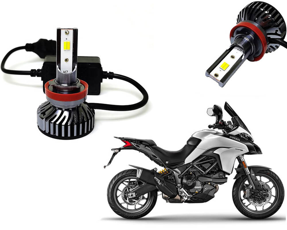     			Selifaur - 4 LED High Brightness Automotive 60W+35W Longer Life With Cooling Fan M3A BB1448 Auto Lighting System H7 H11 Led Headlight Light For - Ducati Multistrada 950