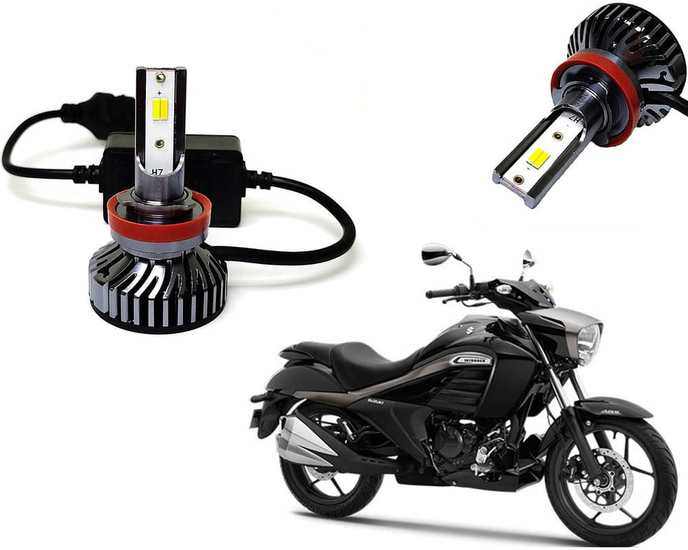     			Selifaur - 4 LED High Brightness Automotive 60W+35W Longer Life With Cooling Fan M3A BB1448 Auto Lighting System H7 H11 Led Headlight Light For - Suzuki Intruder 150