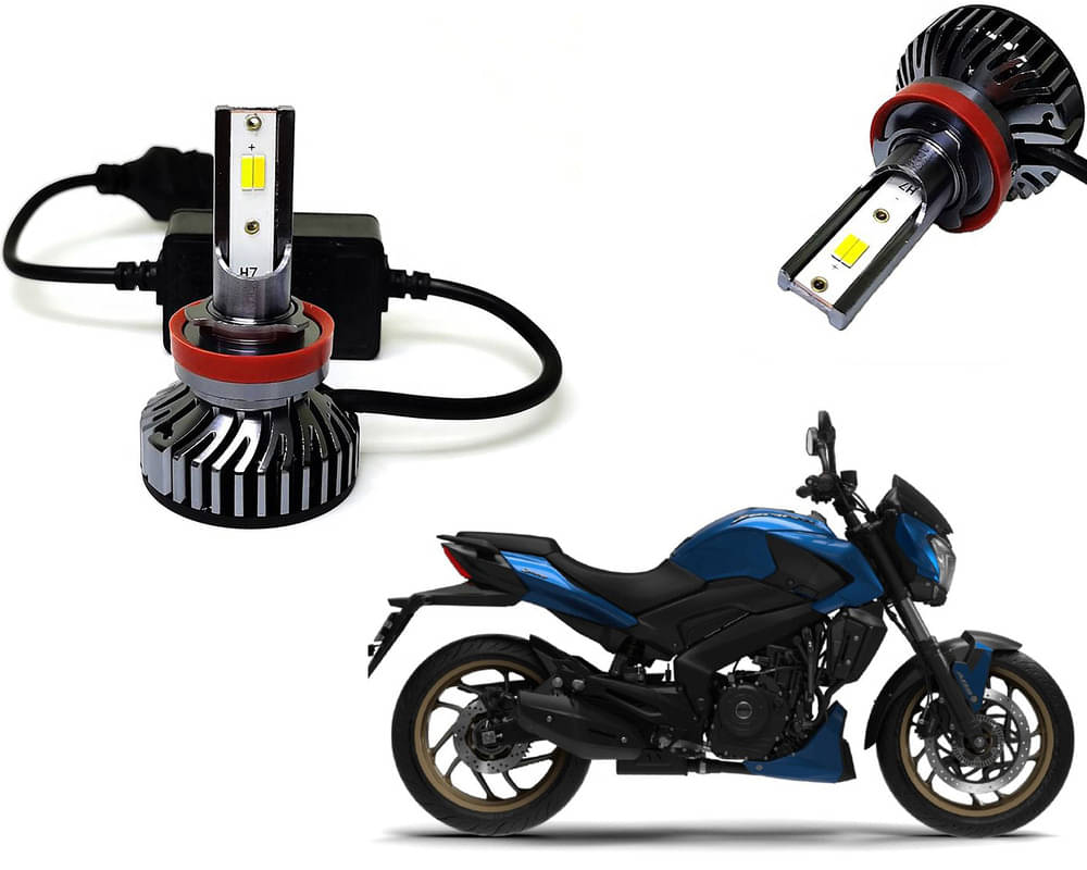     			Selifaur - 4 LED High Brightness Automotive 60W+35W Longer Life With Cooling Fan M3A BB1448 Auto Lighting System H7 H11 Led Headlight Light For - Bajaj Dominar 400