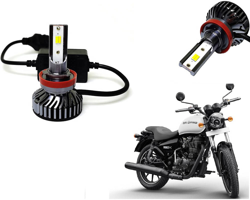 Selifaur - 4 LED High Brightness Automotive 60W+35W Longer Life With Cooling Fan M3A BB1448 Auto Lighting System H7 H11 Led Headlight Light For - Royal Enfield Thunderbird 350X Selifaur - 4 LED High Brightness Automotive 60W+35W Longer Life With Cooling Fan M3A BB1448 Auto Lighting System H7 H11 Led Headlight Light For - Royal Enfield Thunderbird 350X