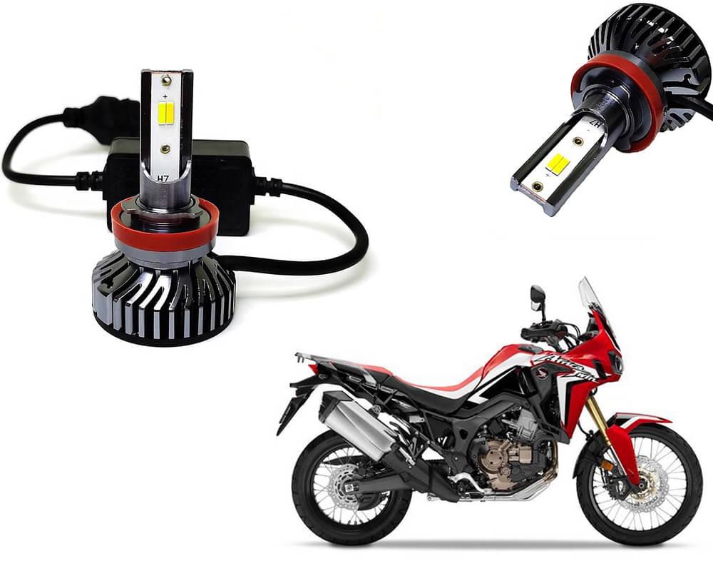     			Selifaur - 4 LED High Brightness Automotive 60W+35W Longer Life With Cooling Fan M3A BB1448 Auto Lighting System H7 H11 Led Headlight Light For - Honda Africa Twin