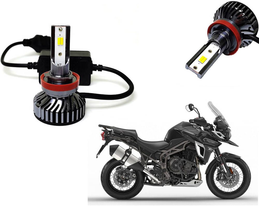     			Selifaur - 4 LED High Brightness Automotive 60W+35W Longer Life With Cooling Fan M3A BB1448 Auto Lighting System H7 H11 Led Headlight Light For - Triumph Tiger Explorer XCx