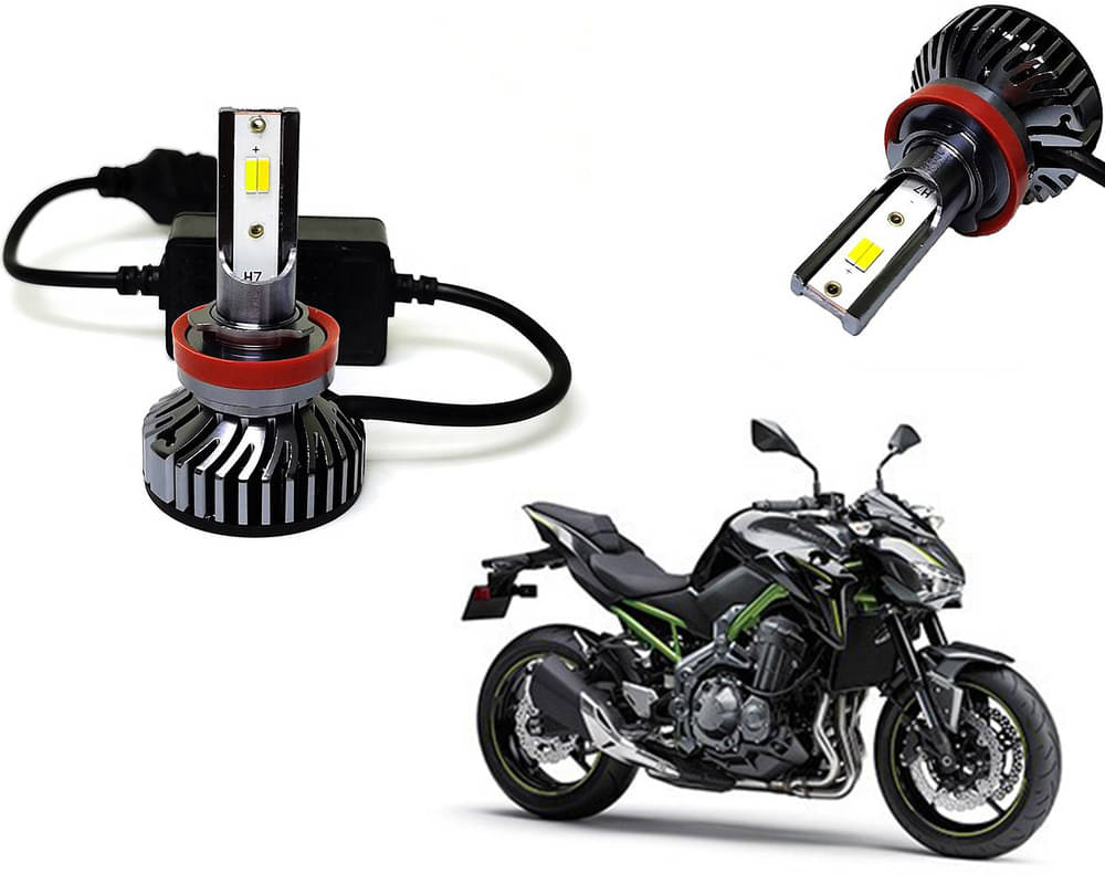     			Selifaur - 4 LED High Brightness Automotive 60W+35W Longer Life With Cooling Fan M3A BB1448 Auto Lighting System H7 H11 Led Headlight Light For - Kawasaki Z900