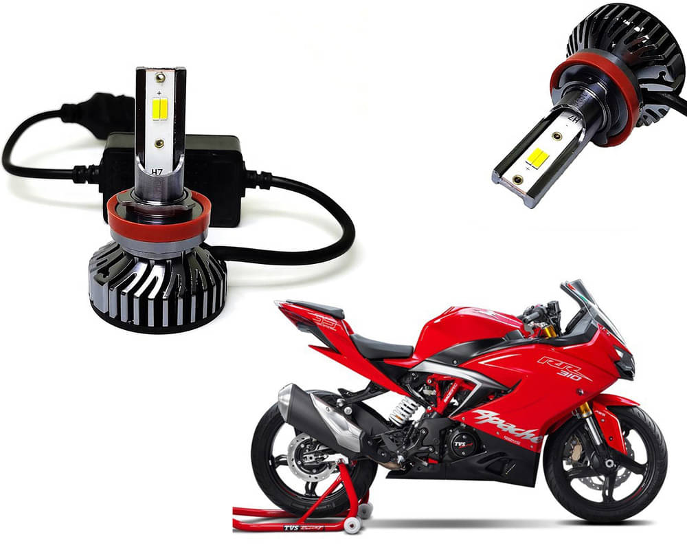 Selifaur - 4 LED High Brightness Automotive 60W+35W Longer Life With Cooling Fan M3A BB1448 Auto Lighting System H7 H11 Led Headlight Light For - TVS Apache RR310 Selifaur - 4 LED High Brightness Automotive 60W+35W Longer Life With Cooling Fan M3A BB1448 Auto Lighting System H7 H11 Led Headlight Light For - TVS Apache RR310