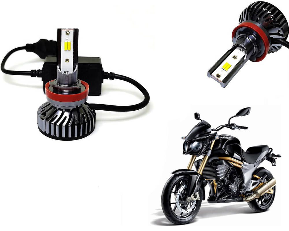     			Selifaur - 4 LED High Brightness Automotive 60W+35W Longer Life With Cooling Fan M3A BB1448 Auto Lighting System H7 H11 Led Headlight Light For - Mahindra Mojo
