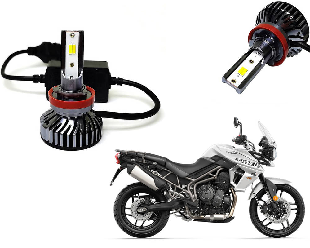     			Selifaur - 4 LED High Brightness Automotive 60W+35W Longer Life With Cooling Fan M3A BB1448 Auto Lighting System H7 H11 Led Headlight Light For - Triumph Tiger 800 XR 2018