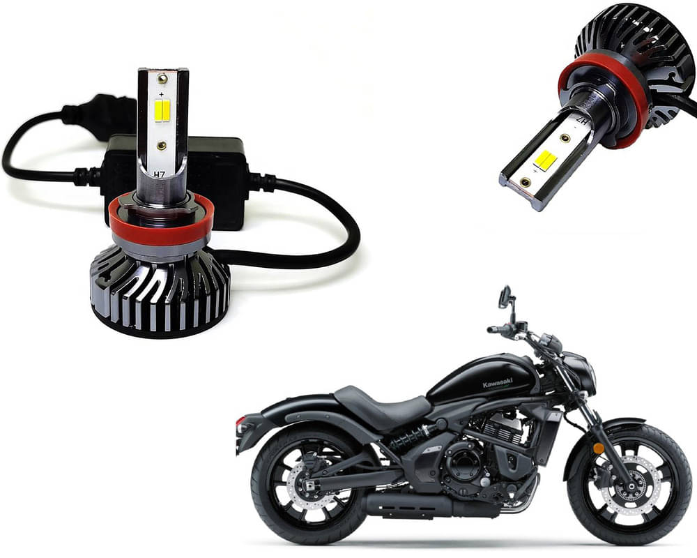 Selifaur - 4 LED High Brightness Automotive 60W+35W Longer Life With Cooling Fan M3A BB1448 Auto Lighting System H7 H11 Led Headlight Light For - Kawasaki Vulcan S Selifaur - 4 LED High Brightness Automotive 60W+35W Longer Life With Cooling Fan M3A BB1448 Auto Lighting System H7 H11 Led Headlight Light For - Kawasaki Vulcan S