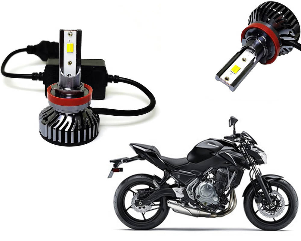     			Selifaur - 4 LED High Brightness Automotive 60W+35W Longer Life With Cooling Fan M3A BB1448 Auto Lighting System H7 H11 Led Headlight Light For - Kawasaki Z650