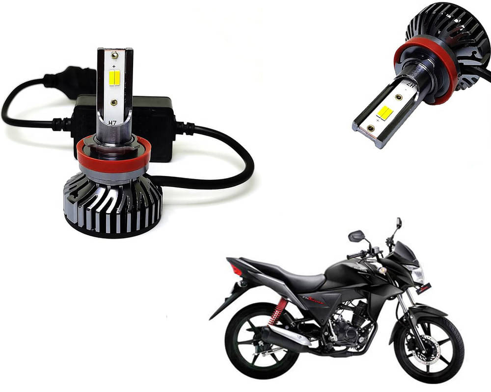     			Selifaur - 4 LED High Brightness Automotive 60W+35W Longer Life With Cooling Fan M3A BB1448 Auto Lighting System H7 H11 Led Headlight Light For - CB Twister
