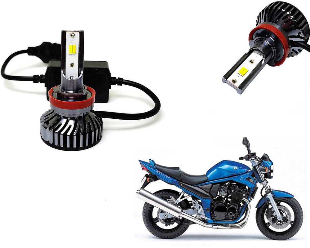     			Selifaur - 4 LED High Brightness Automotive 60W+35W Longer Life With Cooling Fan M3A BB1448 Auto Lighting System H7 H11 Led Headlight Light For - Suzuki Bandit 1250 S
