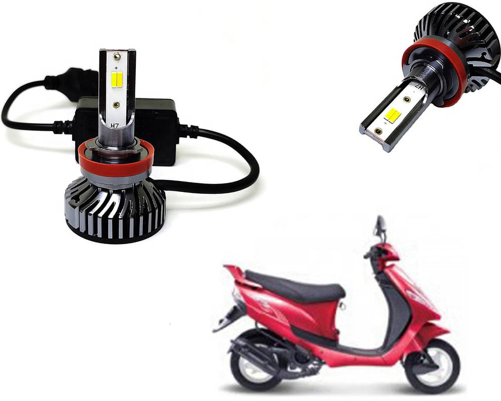     			Selifaur - 4 LED High Brightness Automotive 60W+35W Longer Life With Cooling Fan M3A BB1448 Auto Lighting System H7 H11 Led Headlight Light For - Mahindra Kine