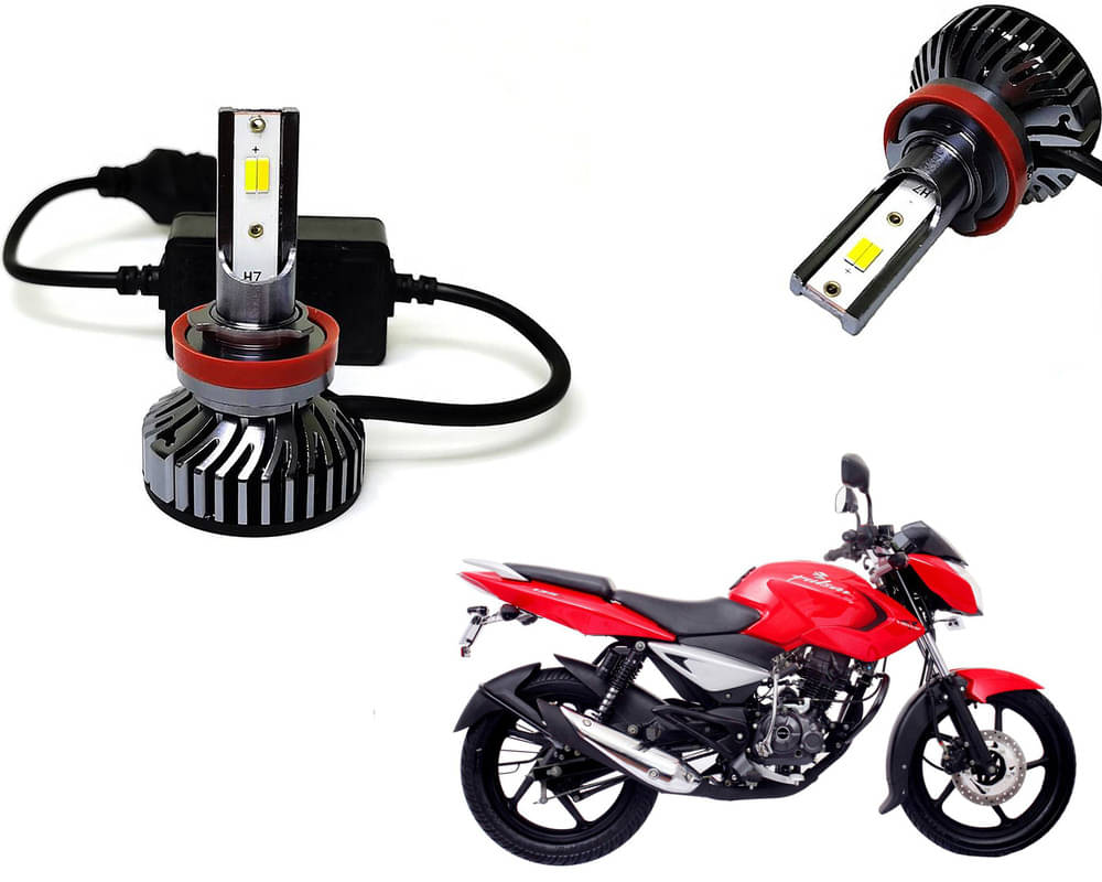     			Selifaur - 4 LED High Brightness Automotive 60W+35W Longer Life With Cooling Fan M3A BB1448 Auto Lighting System H7 H11 Led Headlight Light For - Pulsar 135 LS DTS-i