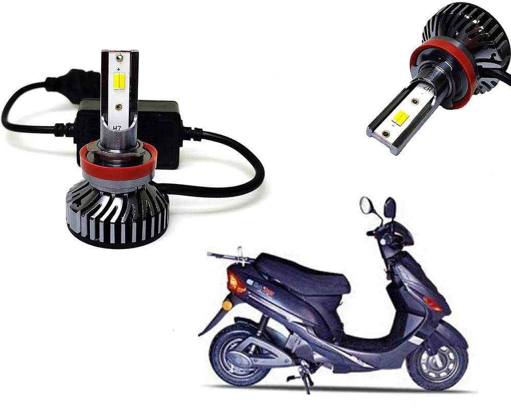     			Selifaur - 4 LED High Brightness Automotive 60W+35W Longer Life With Cooling Fan M3A BB1448 Auto Lighting System H7 H11 Led Headlight Light For - Avon E Mate