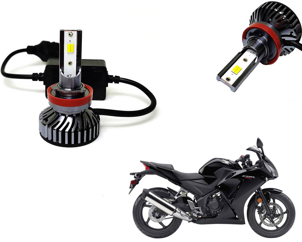     			Selifaur - 4 LED High Brightness Automotive 60W+35W Longer Life With Cooling Fan M3A BB1448 Auto Lighting System H7 H11 Led Headlight Light For - CBR
