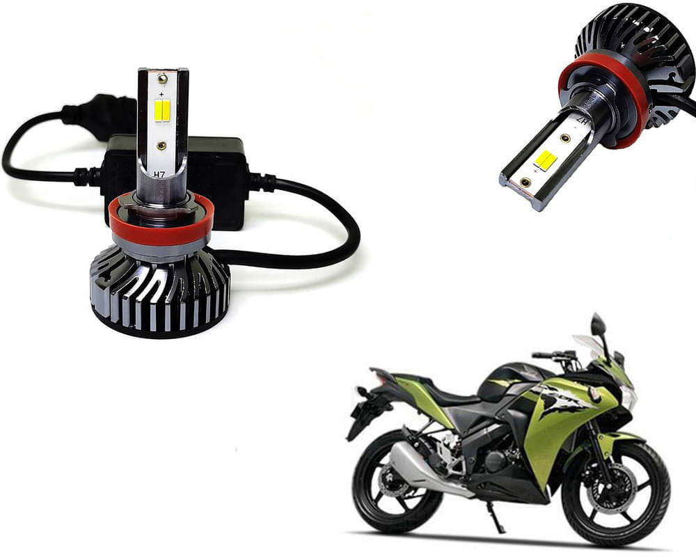    			Selifaur - 4 LED High Brightness Automotive 60W+35W Longer Life With Cooling Fan M3A BB1448 Auto Lighting System H7 H11 Led Headlight Light For - CBR 150R