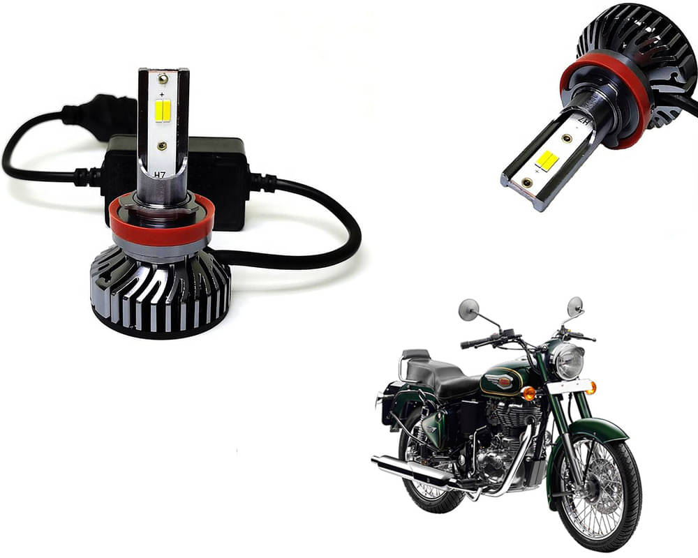     			Selifaur - 4 LED High Brightness Automotive 60W+35W Longer Life With Cooling Fan M3A BB1448 Auto Lighting System H7 H11 Led Headlight Light For - Classic 500