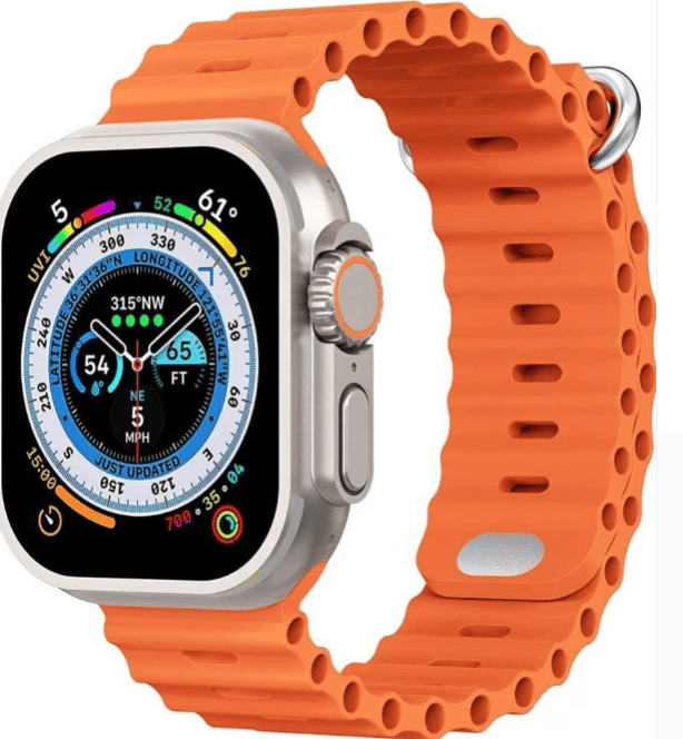     			T800 Ultra Smart Watch: 1.99" Touch Display, BT Calling, with Multiple Features Smartwatch  (Orenge Strap, 1.99)